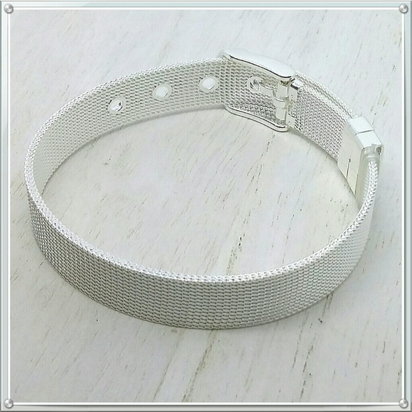 Silver belt buckle bracelet NEW - Picture 7 of 8